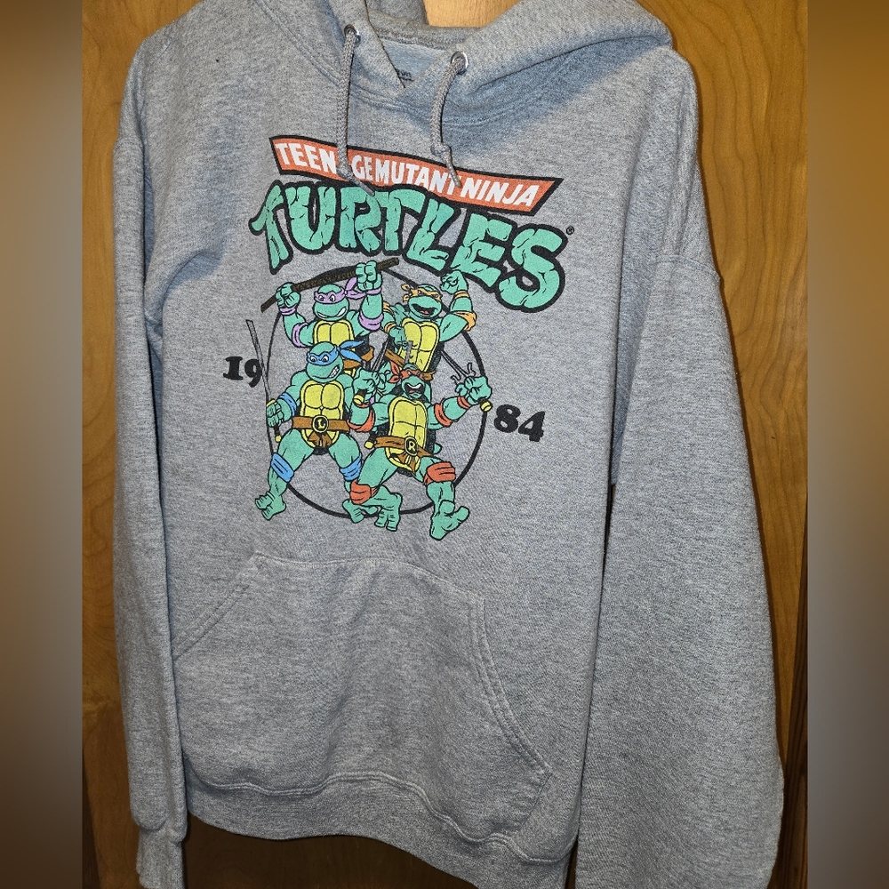Teenage Mutant Ninja Turtles Gray Hoodie MEDIUM